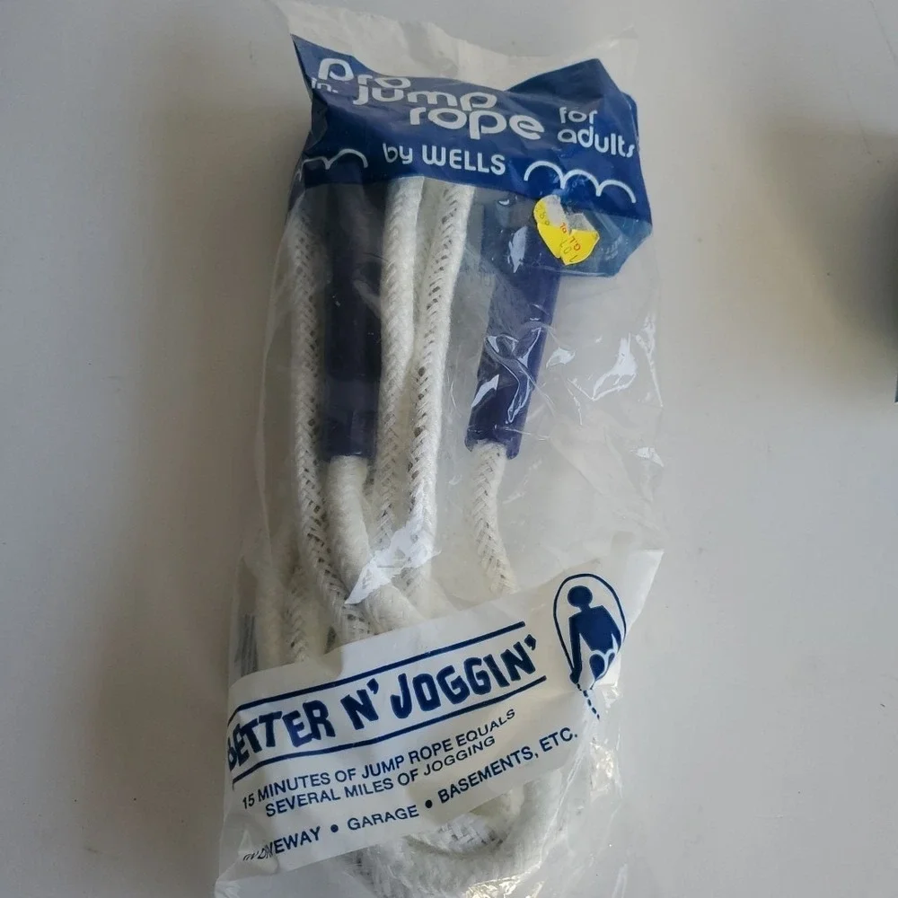 Vintage 1975 AMF Whitely Jump Rope NOS Sealed Wood handles Wells‎ Pro Jump lot 2